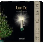 Krinner Christbaumkerzen Lumix Superlight Metallic Mini cashmere 12er