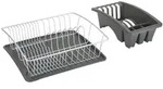 Metaltex Geschirrabtropfer mit Tablett und Abtropfschale AQUATEX 31x37x13 cm