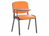 CLP Stuhl Ken mit Klapptisch Kunstleder orange