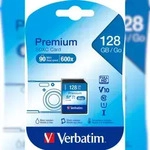 Verbatim SDXC-Card 128GB, Premium, Class 10, U1, UHS-I (R) 90MB/s, (W) 10MB/s,