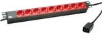 BACHMANN 19" Steckdosenleiste 9x Schutzkontakt C20-Stecker, schwarz