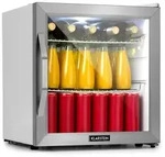 Klarstein Beersafe L Crystal White K&uuml;hlschrank 47 Ltr 2 B&ouml;den Glast&uuml;r Edelstahl