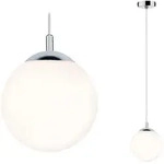 Paulmann Pendelleuchte Globe IP44 E27 max. 20W Satin#Chrom dimmbar 70895