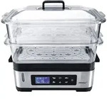 Steba DG 2 Dampfgarer 2 Korb/K&ouml;rbe Freistehend 1200 W Schwarz, Edelstahl
