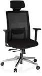 B&uuml;rostuhl / Chefsessel CAPTIVA Sitz Stoff / R&uuml;cken Netz schwarz / schwarz hjh