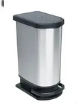 Rotho Paso Butterfly Korb aus recyceltem Kunststoff 50 l silber