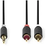 Nedis Stereo-Audiokabel - 3.5 mm Stecker - 2x RCA Stecker - Vergoldet - 2.00 m - Rund