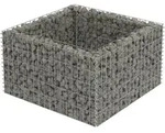 vidaXL Gabionen-Hochbeet Verzinkter Stahl 90&times;90&times;50 cm