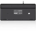 Perixx PERIBOARD-505H PLUS US, Mini USB-Tastatur, Trackball, Hub, schwarz