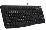 Logitech K120 Kabelgebundene Tastatur US Layout Schwarz