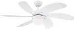 Westinghouse Deckenventilator Turbo Swirl Wei&szlig; 105 cm mit Licht 105