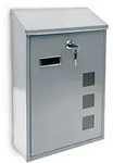 Relaxdays Design Briefkasten aus Metall 25x40 cm Silber