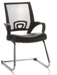 Konferenzstuhl / Freischwinger / Stuhl VISTO NET V Netzstoff schwarz Chrom hjh OFFICE