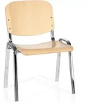 Konferenzstuhl / Besucherstuhl / Stuhl XT 600 chrom/buche hjh OFFICE