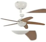 Pepeo Deckenventilator Melton Wei&szlig; / Ahorn mit Licht 132