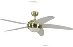 Pepeo Deckenventilator Melton Messing / Wei&szlig; mit Licht 132
