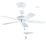 DeKo Deckenventilator White Eagle Slimline 103 cm mit Zugkette 103