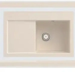 Villeroy & Boch fl&auml;chenb&uuml;ndige Keramiksp&uuml;le, Subway 45 flat Ivory Beige...