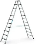 Zarges Comfortstep B Stehleiter mit gepolsterter Stufen-Vorderkante 2x11 Stufen