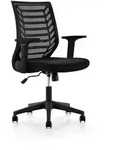 ROCADA 907-4 B&uuml;rodrehstuhl, schwarze Netzr&uuml;ckenlehne, Sitzpolsterung schwarz