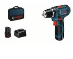 BOSCH PROFESSIONAL Bosch Akku-Bohrschrauber 12 V Li-Ion 1300 RPM Schwarz, Blau, Rot