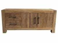 SIT Möbel Lowboard | 2 Türen, 2 Schubladen | recyceltes Teak natur | B 160 x T 50 x