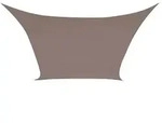 Perel Sonnensegel, wasserabweisend, 2 x 3 m, 160 g/m2, Polyester, Rechteck, Taupe