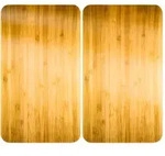 WENKO Herdabdeckplatte Universal Mod. Holz-Optik, 2er Set