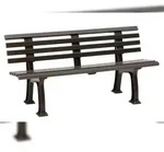 Blome Gartenbank Sylt 3-Sitzer, 2 Standf&uuml;&szlig;en & Lehne, Braun, von PROREGAL