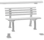 Blome Gartenbank Ibiza 2-Sitzer, 2 Standf&uuml;&szlig;en & Lehne, Wei&szlig;, von PROREGAL