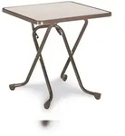 BEST Scherenklapptisch eckig 67x67cm braun 26527010