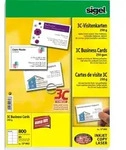 Sigel Visitenkarten 3C Ink/Laser/Copy 250g/qm hochwei&szlig; VE=800 St&uuml;ck