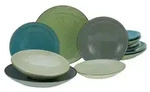 CreaTable Nature Collection bunt Tellerset 12-tlg Steinzeug