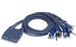 Aten CS64US 4-Port USB-KVM-Switch mit Kabel