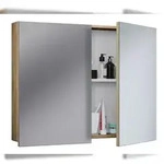 VCM Badm&ouml;bel Spiegelschrank Badinos Sonoma-Eiche H. 60 x B. 80 x T. 12 cm