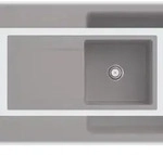 Villeroy & Boch Villeroy&Boch Sp&uuml;lbecken mit Abtropffl&auml;che links, Siluet 60 flat