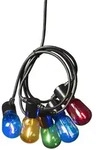 Konstsmide LED Biergartenkette, bunt, 20 bunte Birnen / 40 warm wei&szlig;e Dioden, 6V
