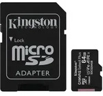 Kingston micSDXC Canvas Select Plus Card + SD Adapter, 64GB