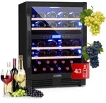 Klarstein Vinovilla 43 Built-In Duo Onyx Weink&uuml;hlschrank 129l 43 Fl. 2 Zonen...
