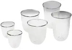DeLonghi 5513296671 6er-Thermoglas-Set doppelwandiges Borosilikatglas