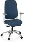 B&uuml;rostuhl / Drehstuhl CHIARO T4 WHITE Stoff blau hjh OFFICE