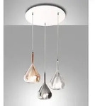 Lila LED-H&auml;ngeleuchter aus Metall und Borosilikatglas 3481-47-297 Fabas Luce