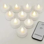 Monzana LED Teelichter Kerzen mit Fernbedienung Flackernd 10 Stk