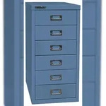 Bisley Schubladenschrank MultiDrawerTM L296S, Stahl, 27.9 x 38 x 59 cm, mit Sockel, 6