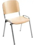 ROCADA 974VE Stapelstuhl, Sitzschale Buche grau lackiert 4 St, grau