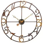 AMS W9566 Wanduhr mit Metallgeh&auml;use und arabischen Ziffern