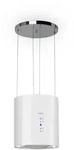 Klarstein Barett Inselabzugshaube &Oslash;35cm Umluft 522 m3/h LED Aktivkohlefilter Wei&szlig;