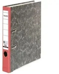 Falken 80023302 Recycling-Wolkenmarmor-Ordner A4, farbiger R&uuml;cken 50mm - Grau -