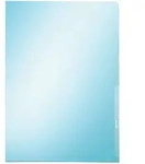 Sichth&uuml;lle A4, blau, Kantenschwei&szlig;naht, oben und rechts offen, dokumentenecht, PVC,