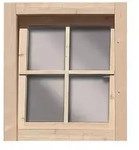 Karibu Kippfenster f&uuml;r Holzh&auml;user geeignet f&uuml;r 28 mm Wandst&auml;rke Echtglas